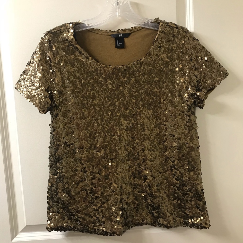Bronze Sequin Top